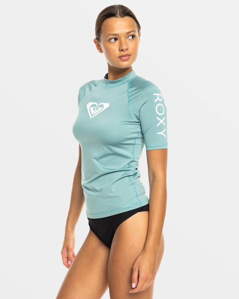 Women Roxy® Whole Hearted Short Sleeve Upf 50 Rashguards Blue | VZNU-01823