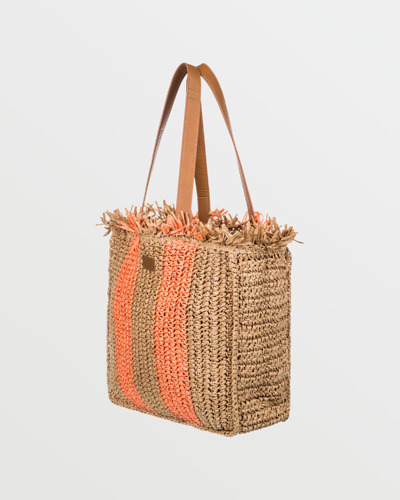 Women Roxy® Wide Eyed Palms Woven Handbag Orange | HFAR-01793