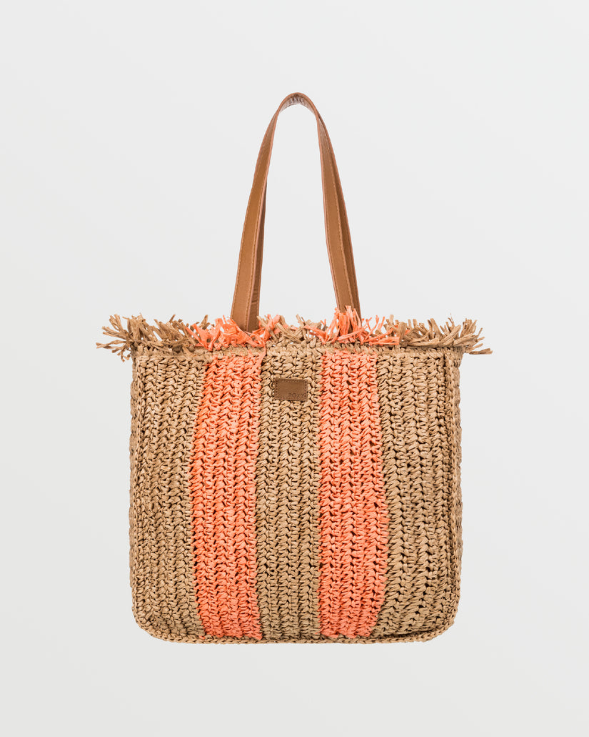 Women Roxy® Wide Eyed Palms Woven Handbag Orange | HFAR-01793