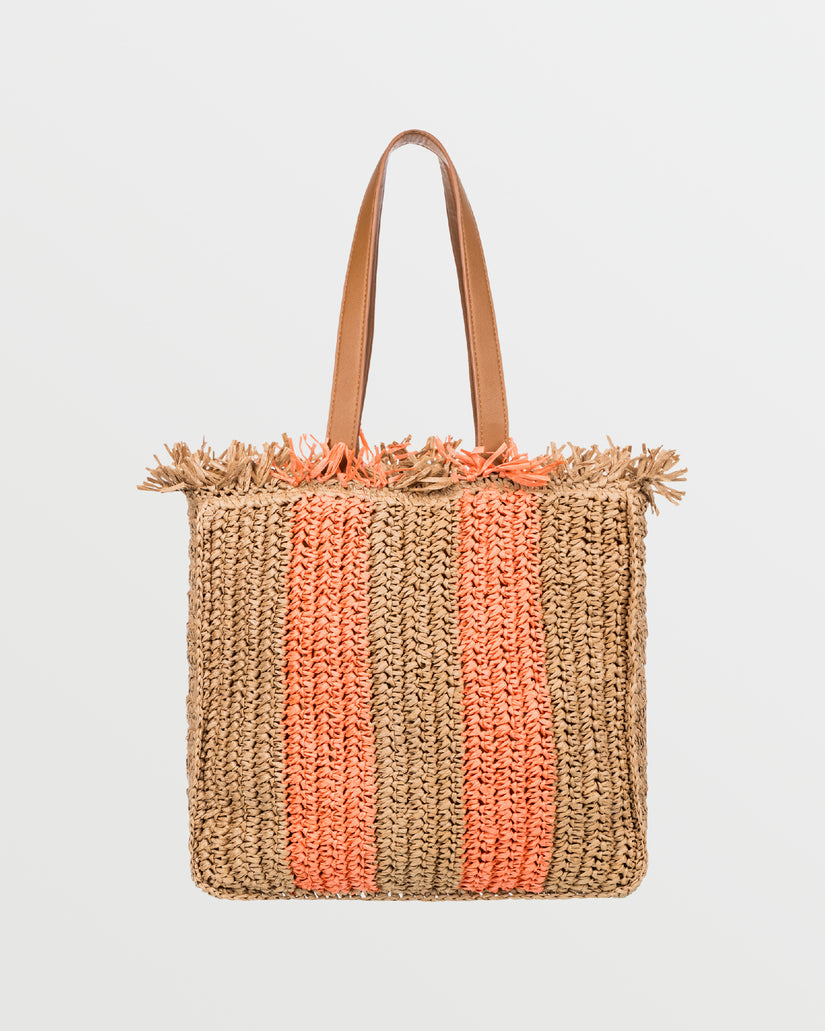 Women Roxy® Wide Eyed Palms Woven Handbag Orange | HFAR-01793