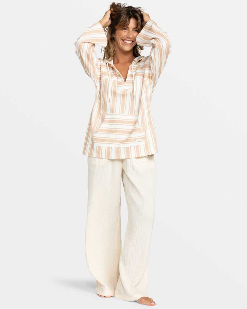 Women Roxy® Wild And Free Hoodie Brown Stripes | EMXO-90178