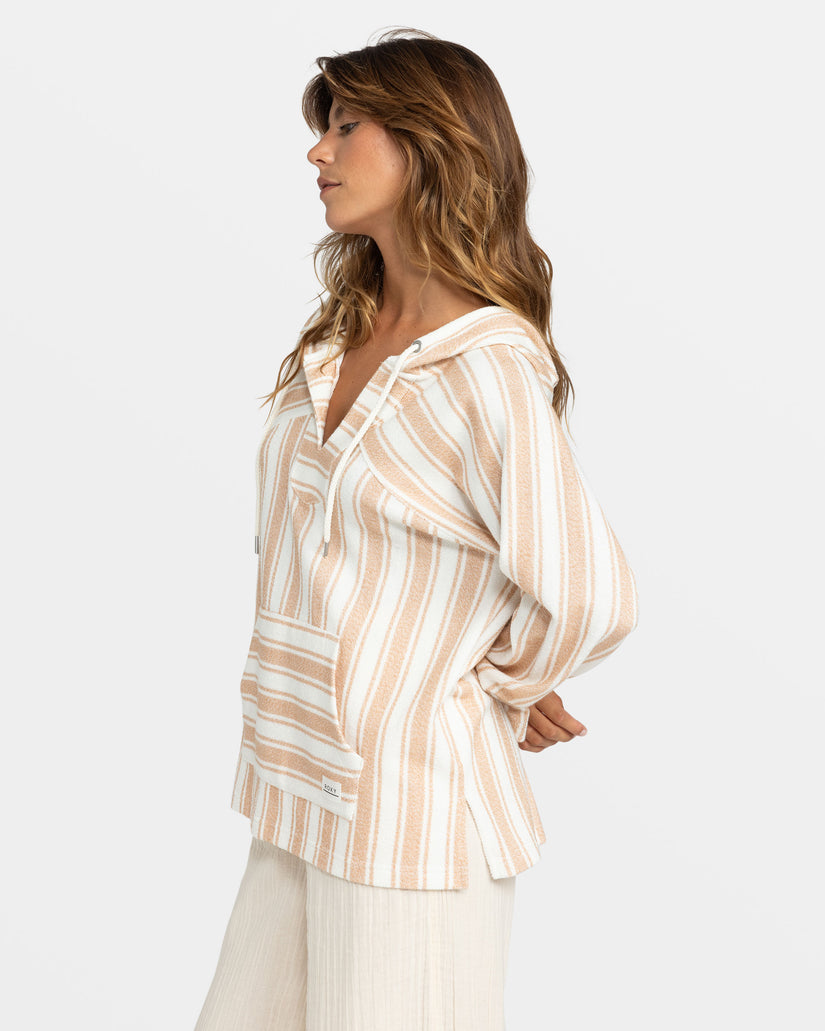 Women Roxy® Wild And Free Hoodie Brown Stripes | EMXO-90178