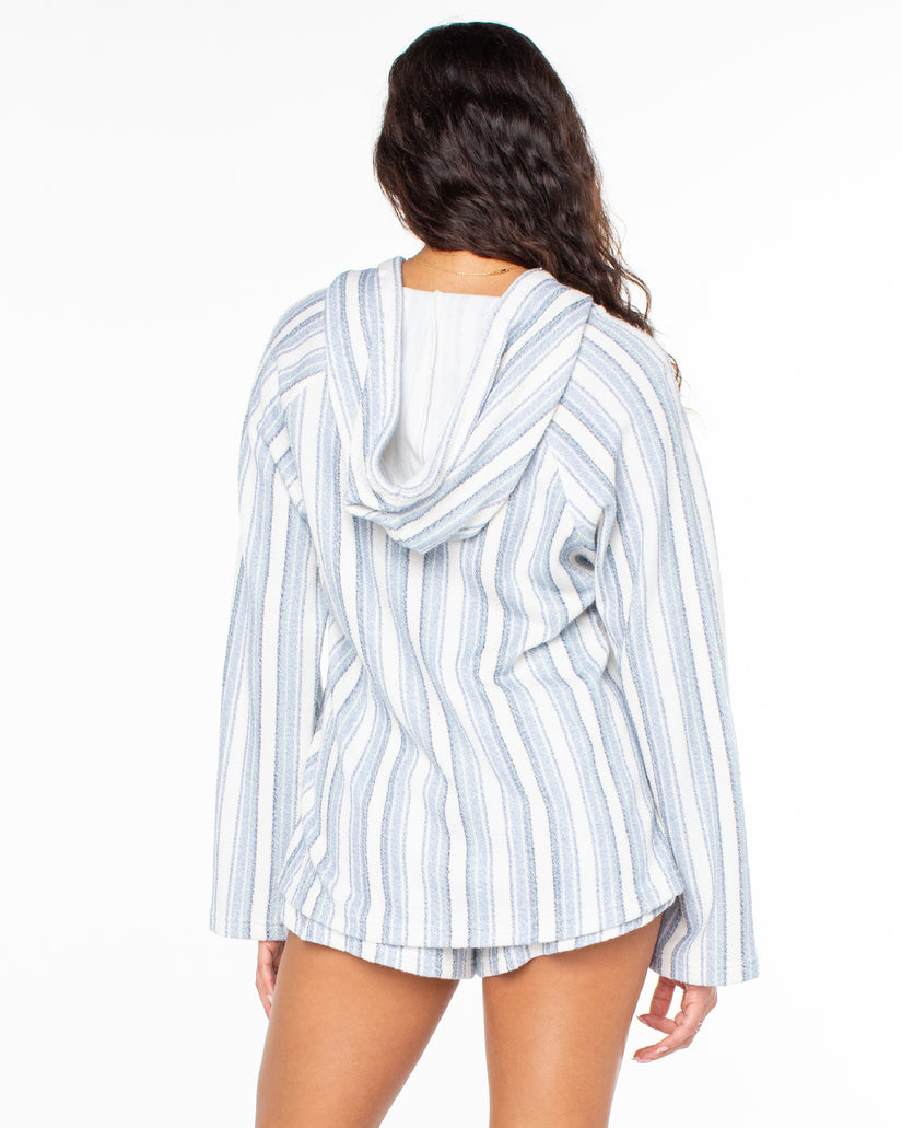 Women Roxy® Wild And Free Poncho Style Hoodie Blue | ZCSG-93275