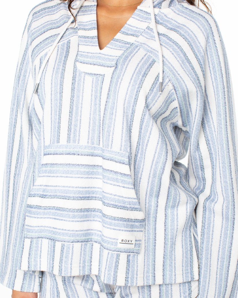 Women Roxy® Wild And Free Poncho Style Hoodie Blue | ZCSG-93275