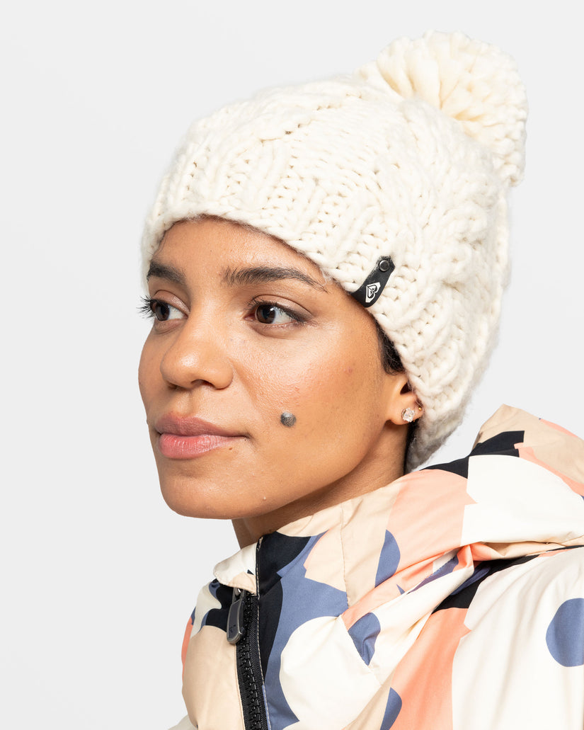 Women Roxy® Winter Chunky Beanie White | BNVP-85634