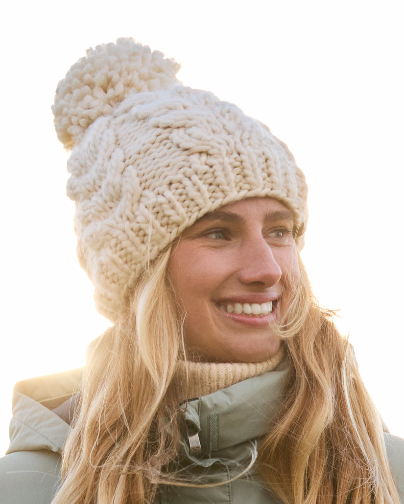 Women Roxy® Winter Chunky Beanie White | BNVP-85634