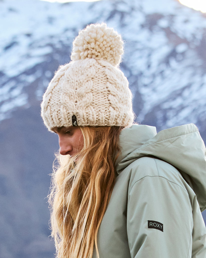 Women Roxy® Winter Chunky Beanie White | BNVP-85634