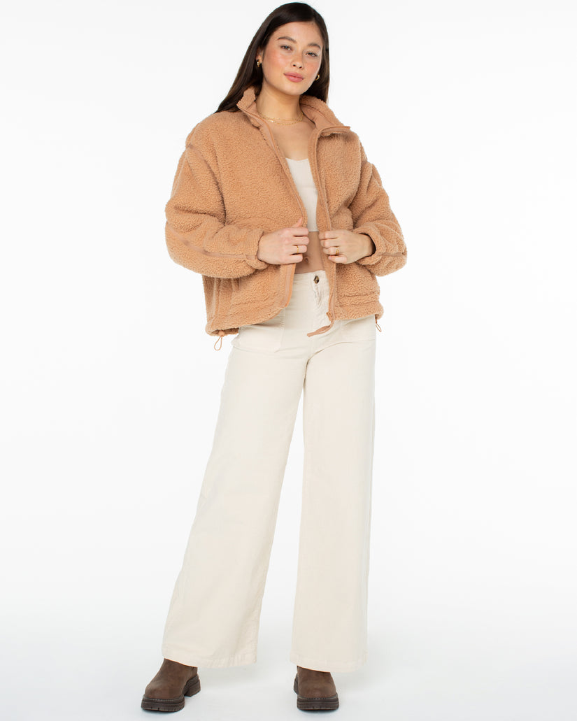 Women Roxy® Wurlie Zip Up Fleece Jackets Orange | OFRY-34605