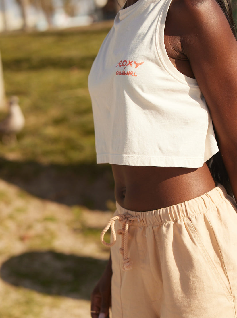 Women Roxy® x Grl Swirl Cropped Tops White | BHGP-03612