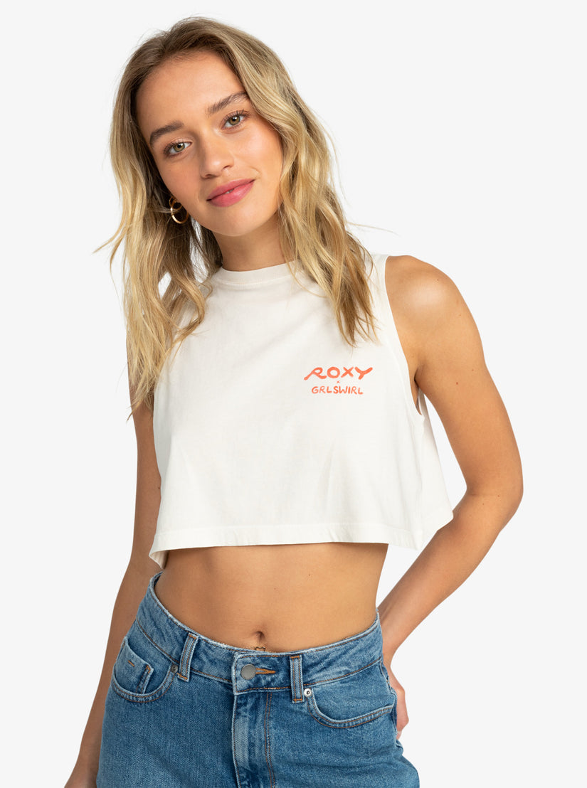 Women Roxy® x Grl Swirl Cropped Tops White | BHGP-03612