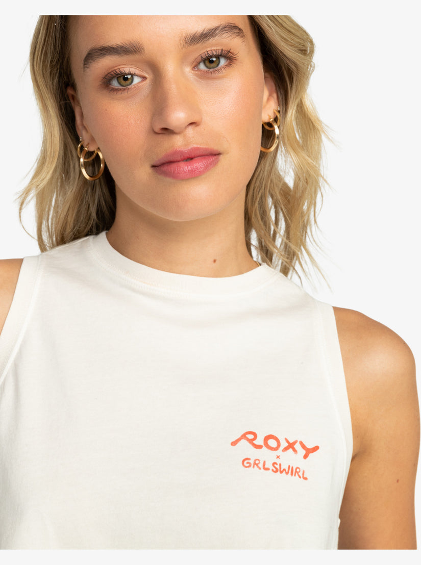 Women Roxy® x Grl Swirl Cropped Tops White | BHGP-03612